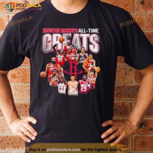 Houston Rockets All Time Greats Signatures 2023 Shirt 3