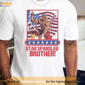 Hulk Hogan Patriotic Graphic Shirt, American Flag 4th Of July Shirt