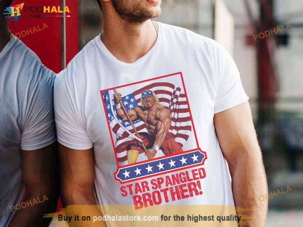 Hulk Hogan Patriotic Graphic Shirt, American Flag 4th Of July Shirt