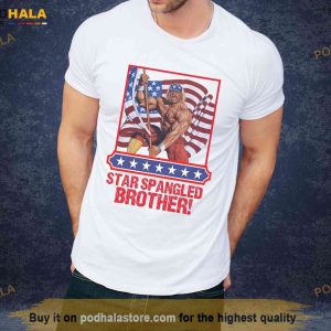 Hulk Hogan Patriotic Graphic Shirt American Flag 4th Of July Shirt 3