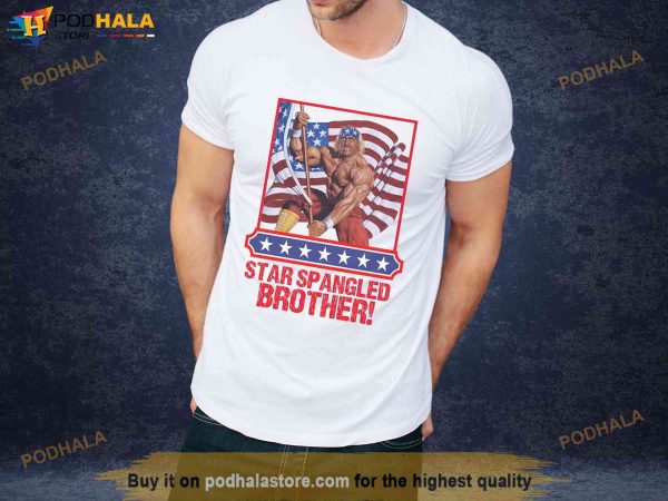 Hulk Hogan Patriotic Graphic Shirt, American Flag 4th Of July Shirt