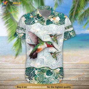 Hummingbird Funny Hawaiian Shirt, Hawaiian Button Up Shirt