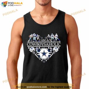 I Am A Cowboysaholic Heart Dallas Cowboys Shirt 3