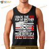 I Back The Red For My Brother Proud Firefighter Sister Shirt