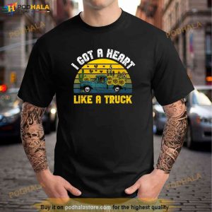 I Got A Heart Like A Truck I Heart Cowboys Tee For Men Shirt 2
