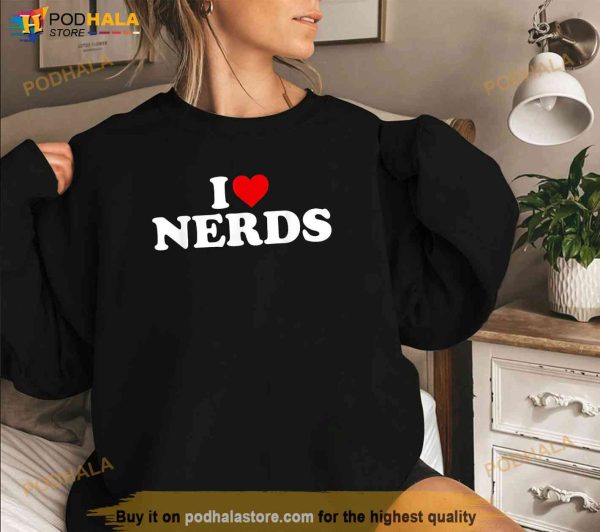 I Love Nerds Heart Shirt