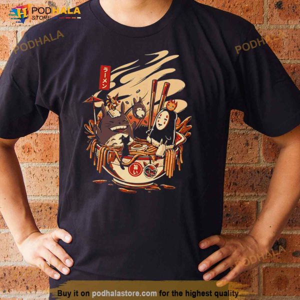 I Love Ramen Anime Characters Shirt