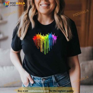I Love You Hand Sign Rainbow Heart ASL Gay Pride LGBT Shirt