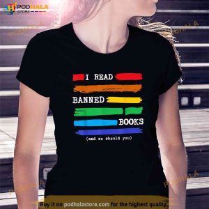 I Read Banned Books Colorful 2023 National Librarian Week Shirt 2