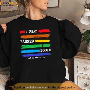 I Read Banned Books Colorful 2023 National Librarian Week Shirt 3