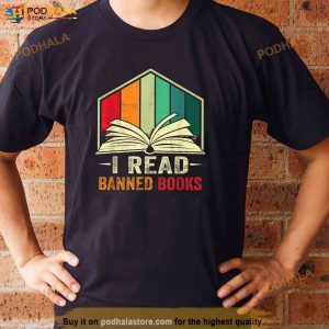 I Read Banned Books Week Librarian Freedom Reader Nerd Men Shirt