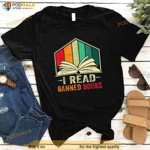 I Read Banned Books Week Librarian Freedom Reader Nerd Men Shirt 3