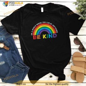 In A World Where You Can Be Anything Be Kind Gay Pride Lgbt Shirt 2