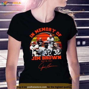In Memory Jim Brown 18 2023 Vintage Signatures Shirt 3