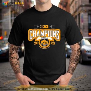 Iowa Hawkeyes 2023 Big Ten Women's Basketball Conference Tournament Champions Locker Room T Shirt 2