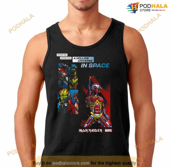 IRON MAIDEN X MARVEL SOMEWHERE IN TIME GUARDIANS OF THE GALAXY TEE