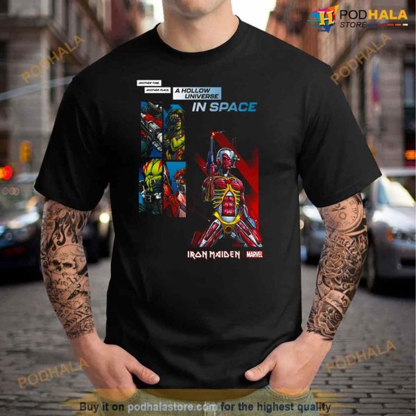 IRON MAIDEN X MARVEL SOMEWHERE IN TIME GUARDIANS OF THE GALAXY TEE