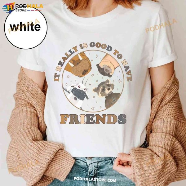 It Really Is Good To Have Friends Shirt, Rocket, Lylla, Floor, Teefs Characters Tee