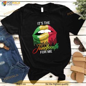 Its The Melanin For Me Lips Women Juneteenth Black Pride Shirt 3