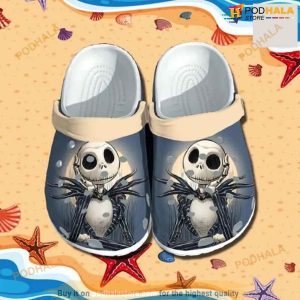 Jack Skellington America Flag Crocs Crocband Clogs Comfy Footwear Shoes Gifts For Men Women