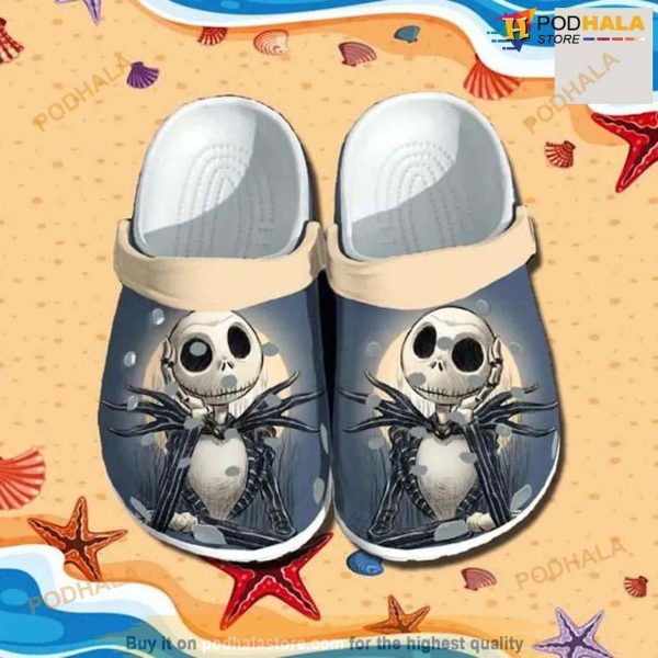 Jack Skellington America Flag Crocs Crocband Clogs Comfy Footwear Shoes Gifts For Men Women