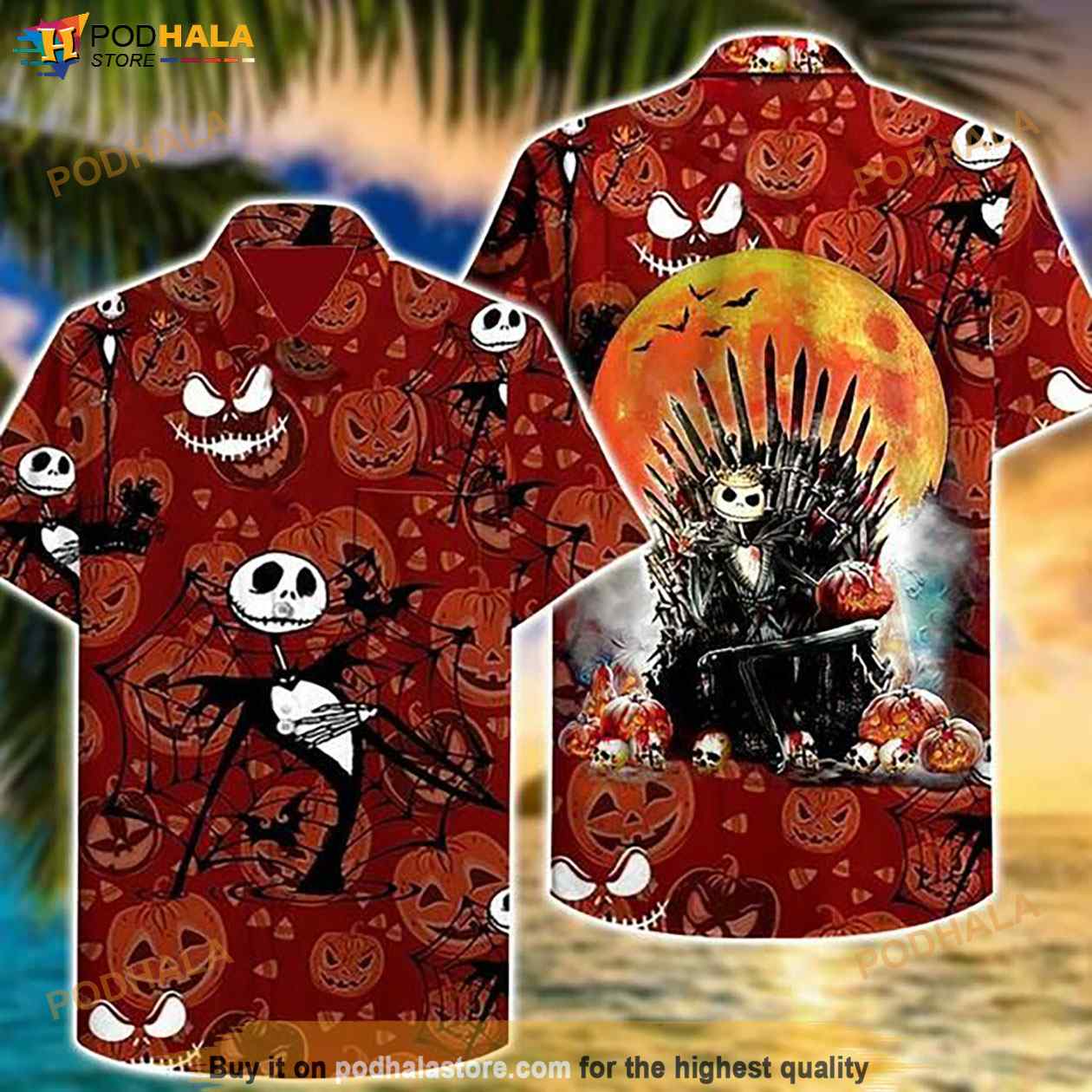 Jack Skellington Ii Funny Hawaiian Shirt, Tropical Shirt For Men Jack Skellington Ii Funny Hawaiian Shirt, Tropical Shirt For Men