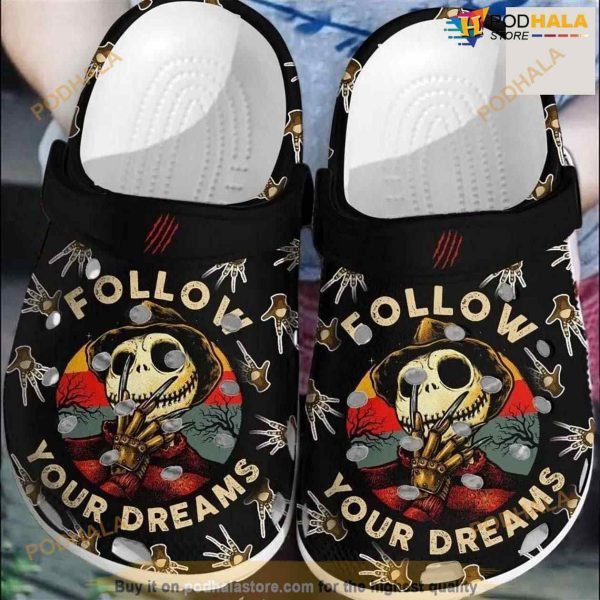 Jack Skellington Movie Clog Adult Size Crocs Clog Shoes