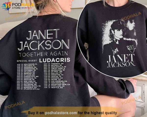 Janet Jackson Together Again Tour 2023 T Shirt, Janet Jackson Merch For Fans