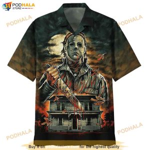 Jason Voorhees Print Funny Hawaiian Shirt, Tropical Shirt For Men