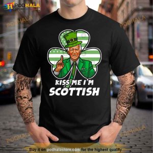 Joe Biden Kiss Me I'm Scottish St Patricks Day T Shirt 2