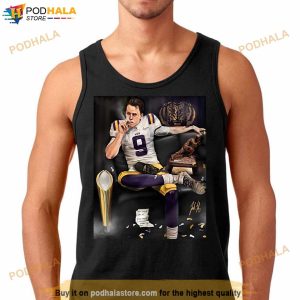 Joe Burrow Smoking Cigars Canvas Lsu Shirt