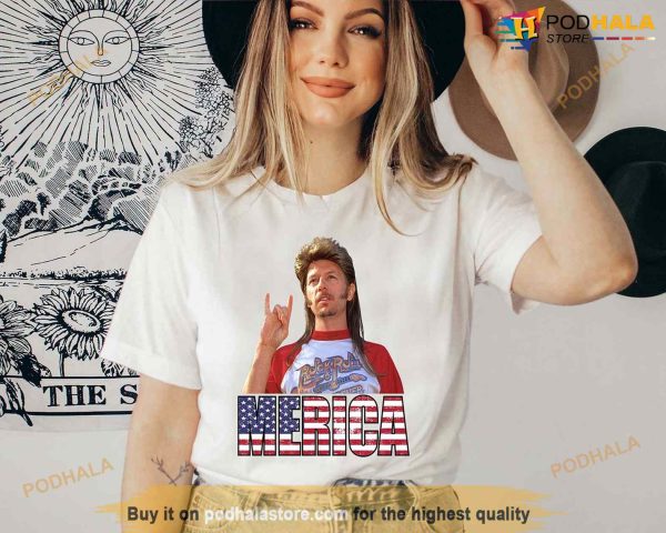 Joe Dirt Merica T-Shirt, Women 4th Of July Gift, USA Flag Shirt