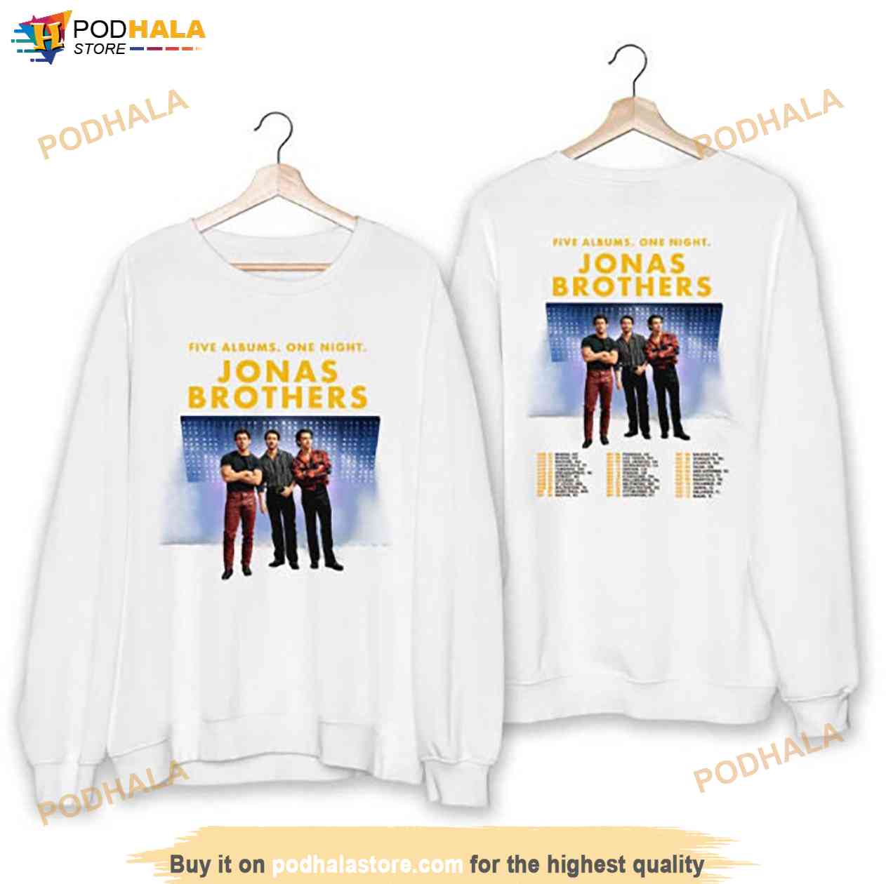 Jonas Brothers Tour Yankee Stadium Shirt 5 Albums 1 Night 