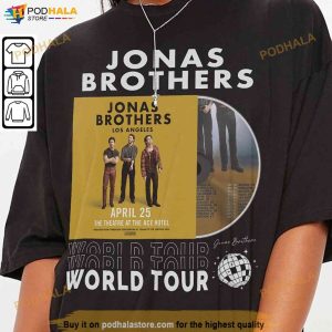Jonas Brothers Five Albums One Night Black Design Baseball Jersey - Growkoc