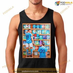 Julián Álvarez and Bernardo Silva Manchester City Champion 2023 Shirt