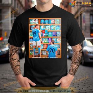 Julian Alvarez And Bernardo Silva Manchester City Champion 2023 Shirt 3