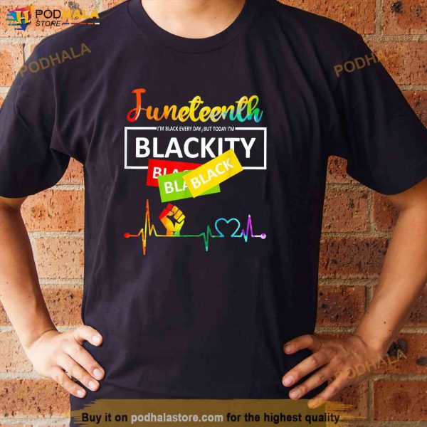 Juneteenth Blackity Heartbeat Black History African America Shirt
