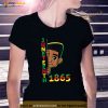Juneteenth Celebrating 1865 Cool Brown Skin King Boys Kids Shirt