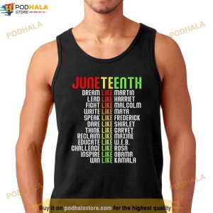 Juneteenth Dream Like Leaders Black Men Women Boys Girls Shirt 2