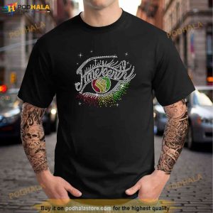 Juneteenth Eyes Rhinestone Melanin Black Women Queen Afro Shirt 3