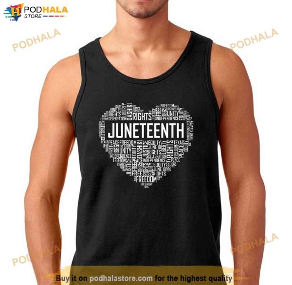 Juneteenth Heart Black History Afro American African Freedom Shirt