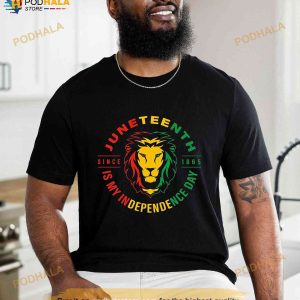 Juneteenth Is My Independence Tee, Lion Black History Shirt, Juneteenth Merch