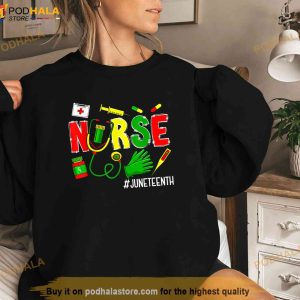 Juneteenth Nurse 1865 Black History Month Melanin Nursing Shirt 2