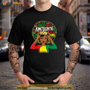 Juneteenth Shirt Women Queen African American Black Afro Shirt 3