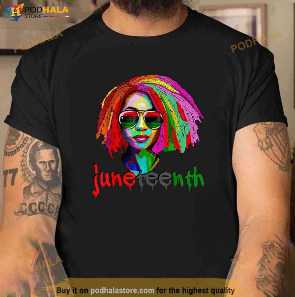 Juneteenth tshirt Women African Black Queen Afro Dope Shirt