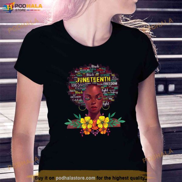 Juneteenth Women Afro Beautiful Black Pride 2023 Shirt