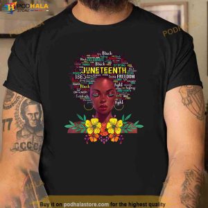 Juneteenth Women Afro Beautiful Black Pride 2023 Shirt 2