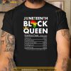 Juneteenth Womens Black Queen Nutritional Facts 4th Of July Shirt