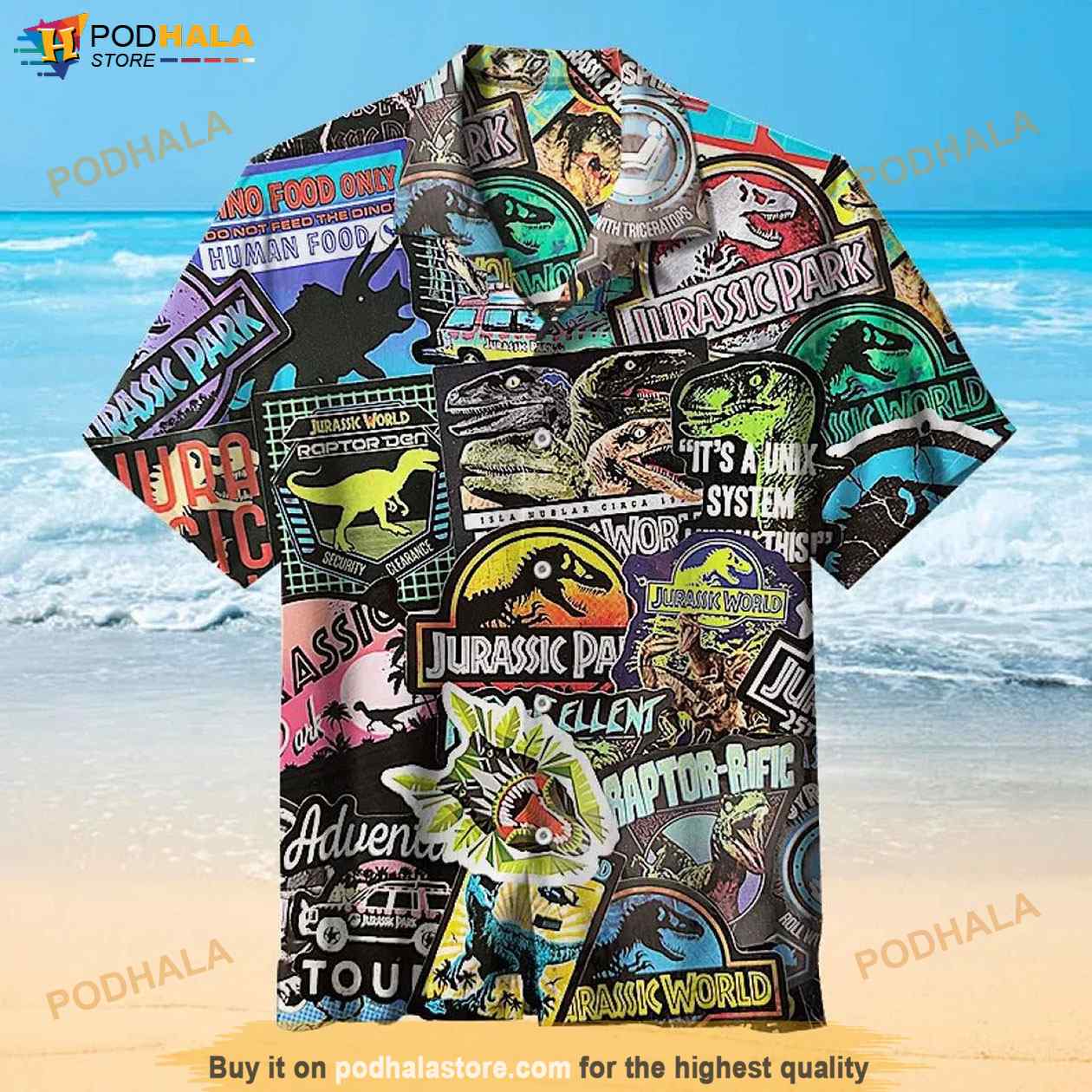 Jurassic Park World Vintage Summer Funny Hawaiian Shirt Jurassic Park World Vintage Summer Funny Hawaiian Shirt