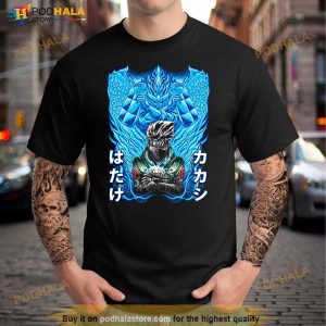 Kakashi Hatake With Susanoo Blue Art Naruto Shippuden Shirt 3